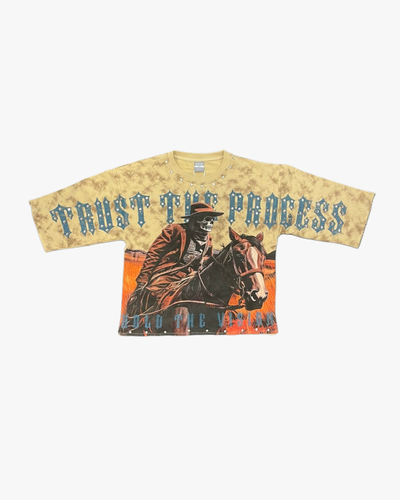 Trust the Process Crop Heavyweight Tee