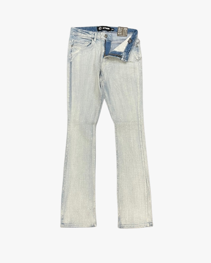 Rhinestone Chain Stack Jeans