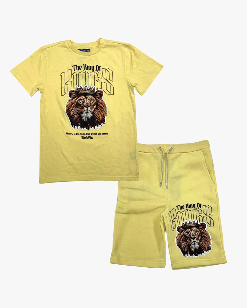 King Lion Graphic Tee & Shorts Toddler Set