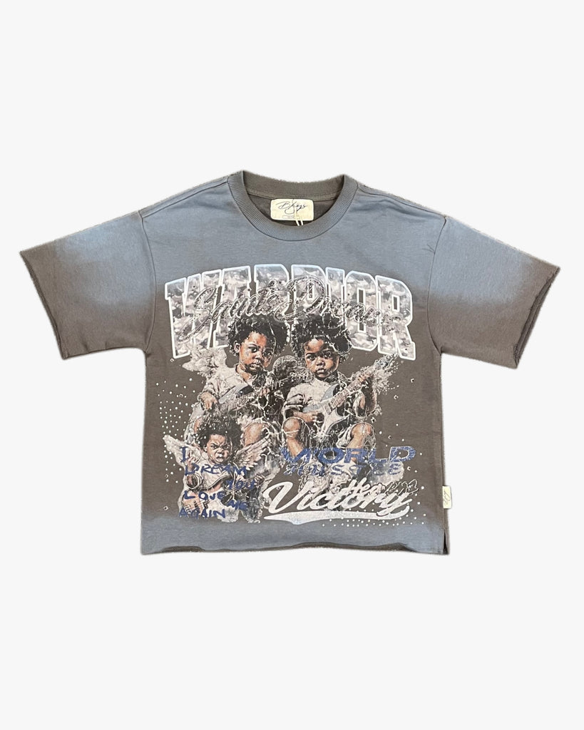 Kids Warrior Rhinestone Crop Tee