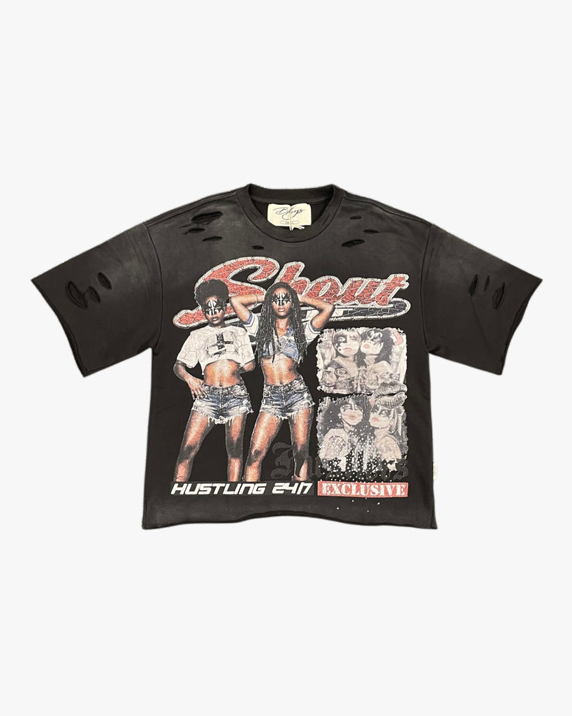 BKYS Husting Rhinestone Distressed Tee