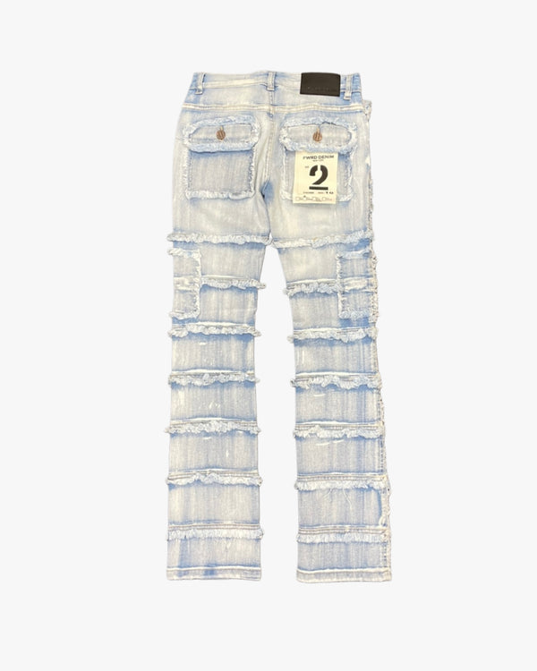 Patchwork Kids Stacked Pants