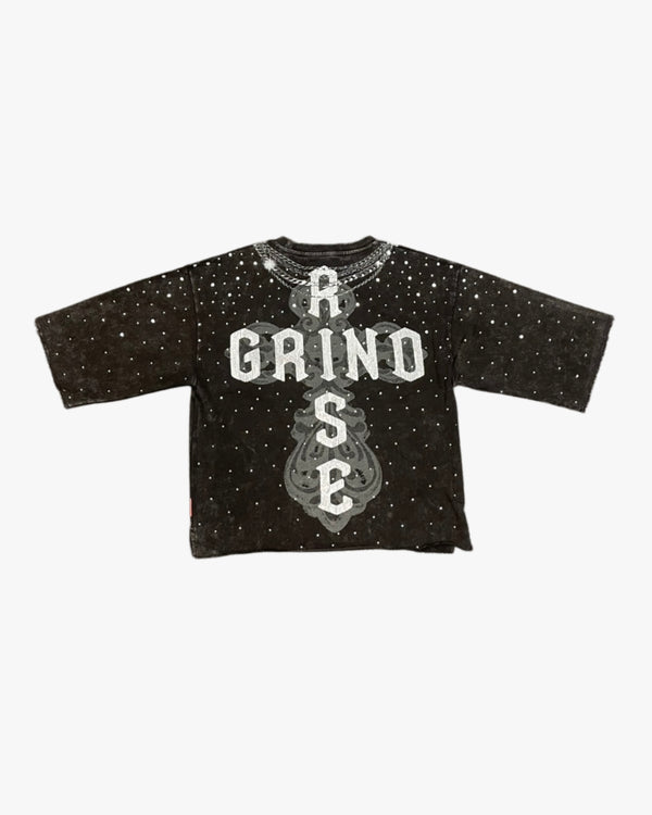 Chains Rhinestone Cropped Tee