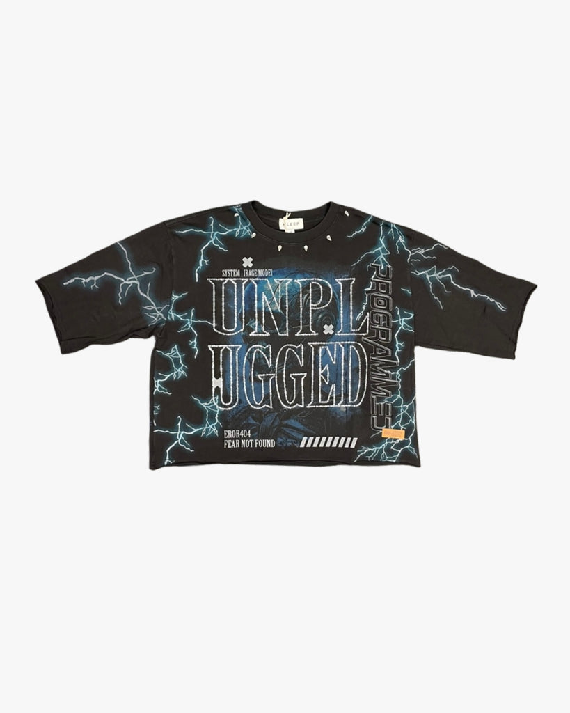 Robot Skull Cropped Tee