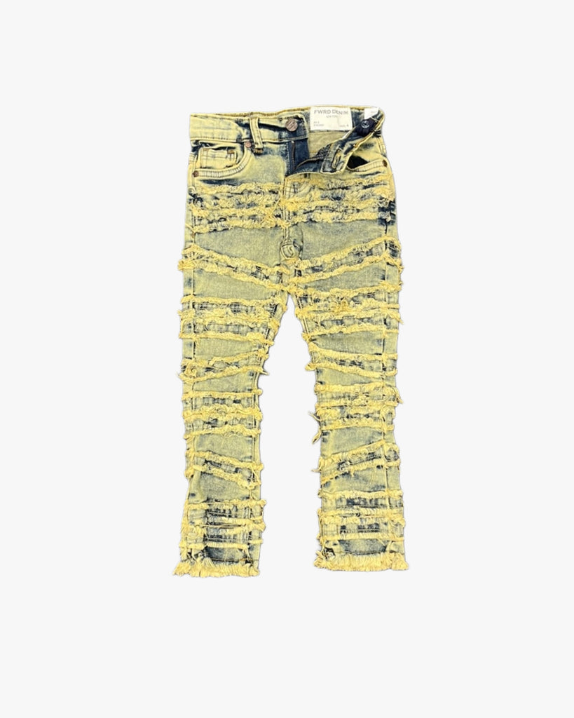Crossover Denim Toddlers Stack Jeans