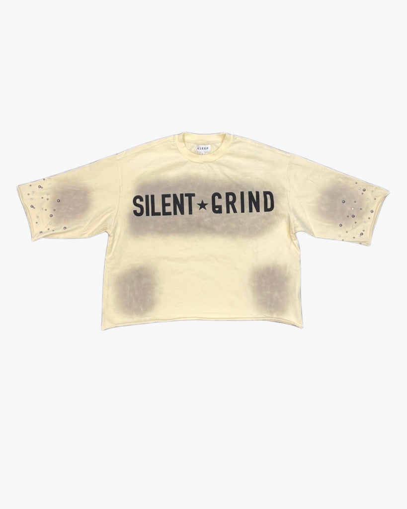 Silent Grind Rhinestone Cropped Tee
