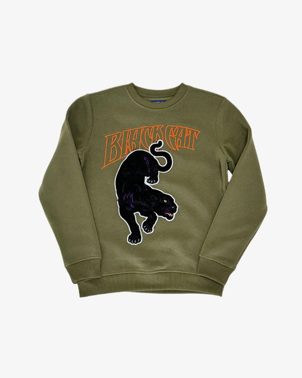 Black Cat Kids Crewneck