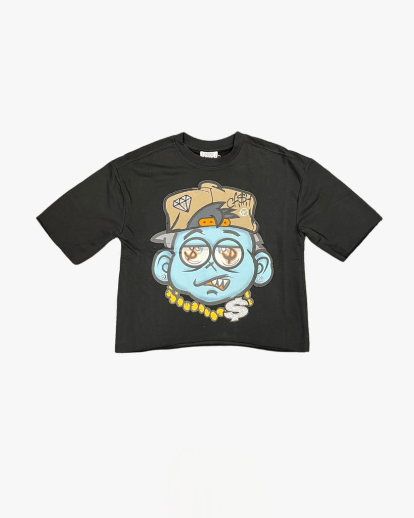 Royalty Face Cropped Graphic Tee
