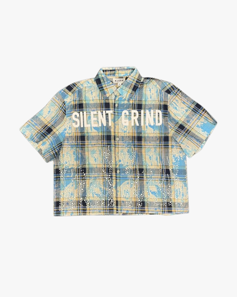 Silent Grind Rhinestone Flannel Tee