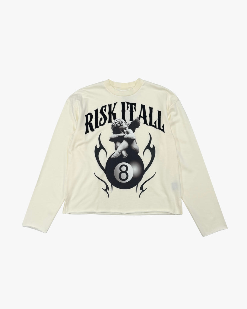 Angel Crop Rhinestone Crewneck