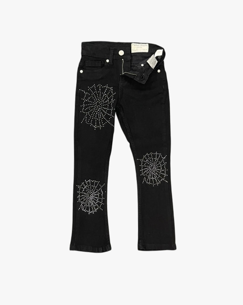 Web Rhinestone Toddler Jeans