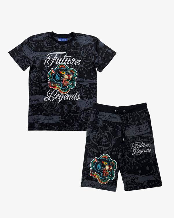 Future Legends Graphic Tee & Shorts Kids Set