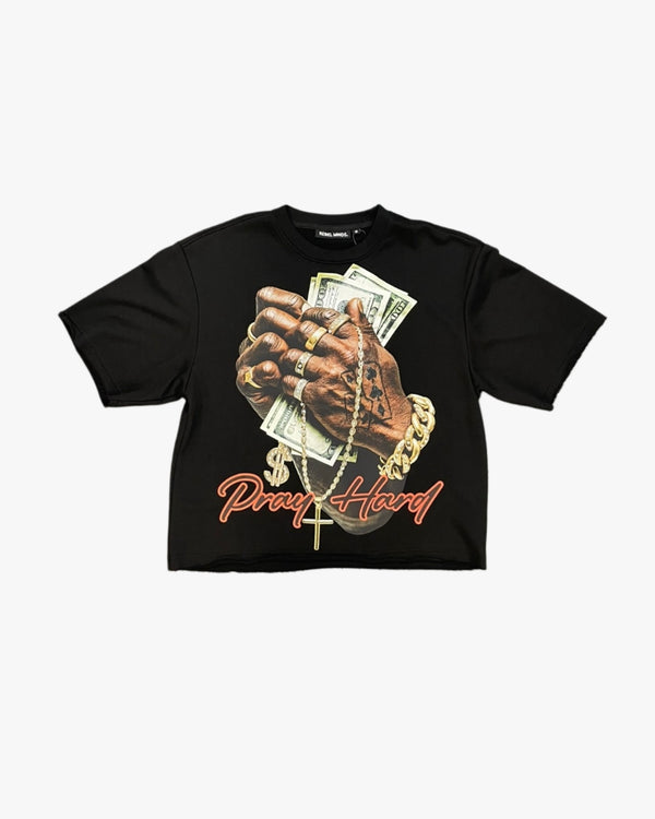 Pray Hard Cropped Tee