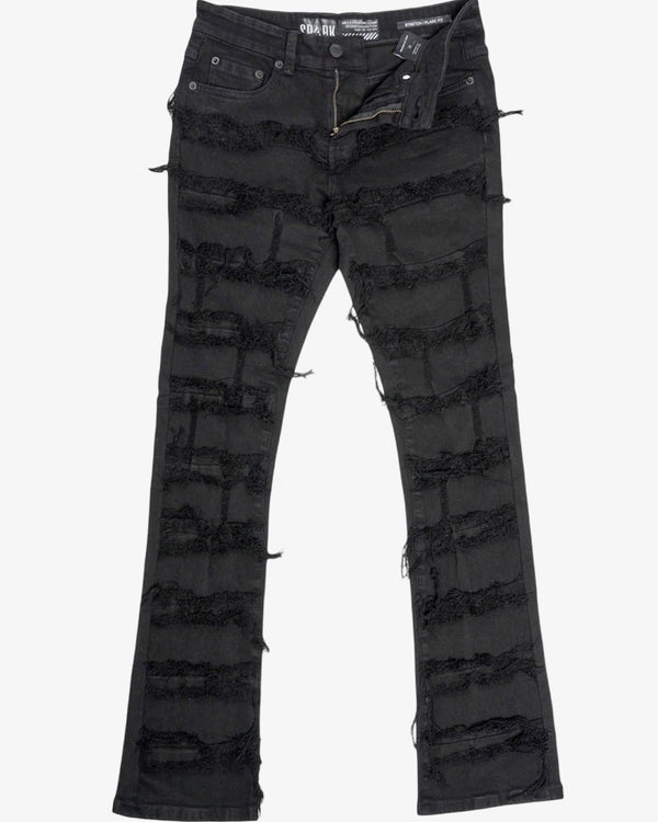 Spark Frayed Stacked Kids Jeans