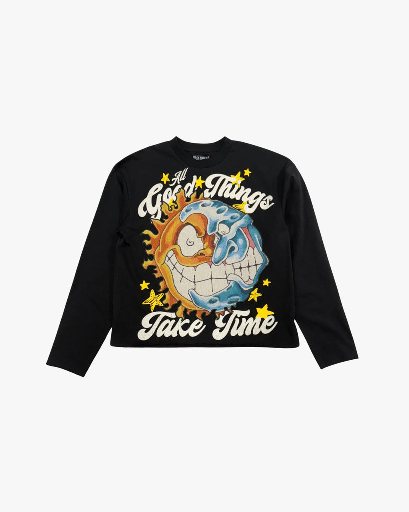 Kids Sun & Moon Crop Crewneck