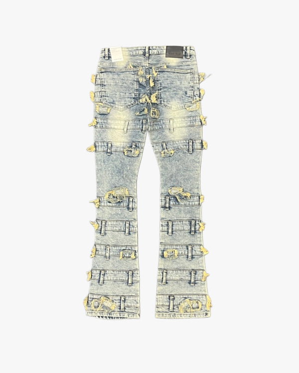 Fragment Patch Stack Jeans