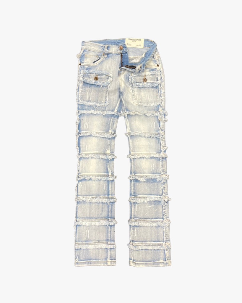 Patchwork Kids Stacked Pants