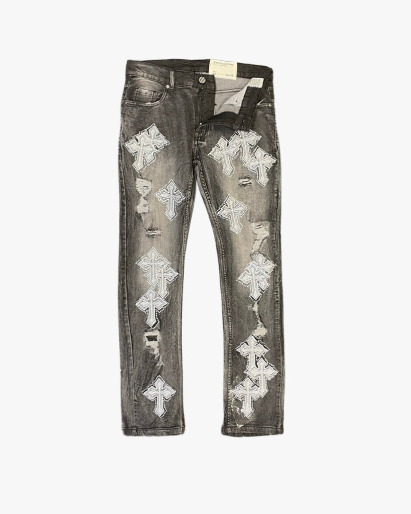 Cross Crystal Jeans