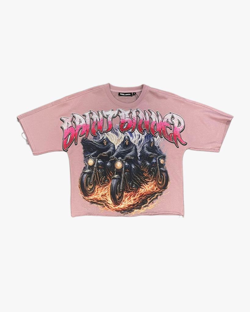Saint Sinner Skull Cropped Tee