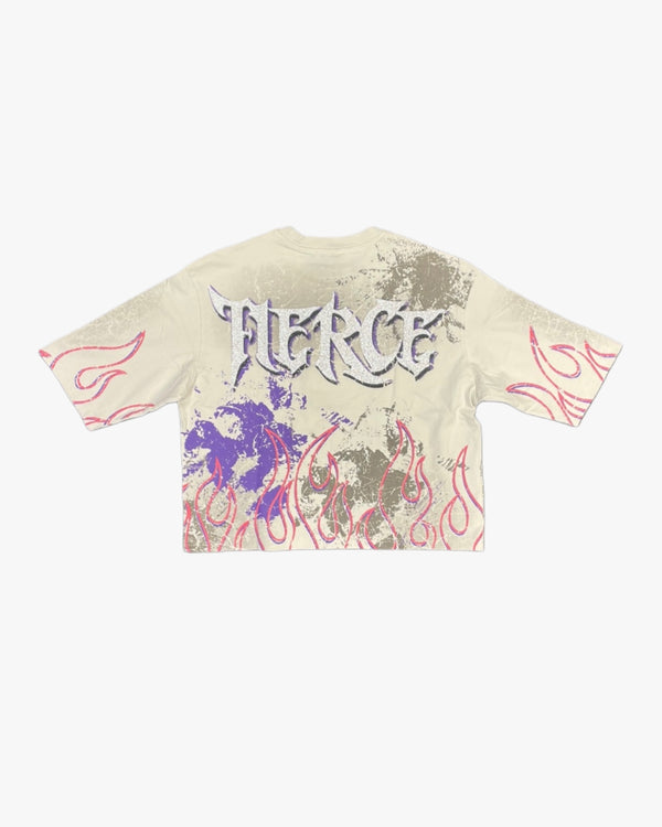 Skull Fierce Skull Cropped Tee