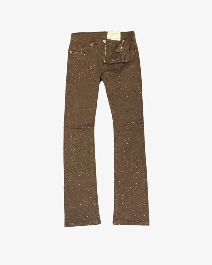 Crystal Mens Stacked Jeans