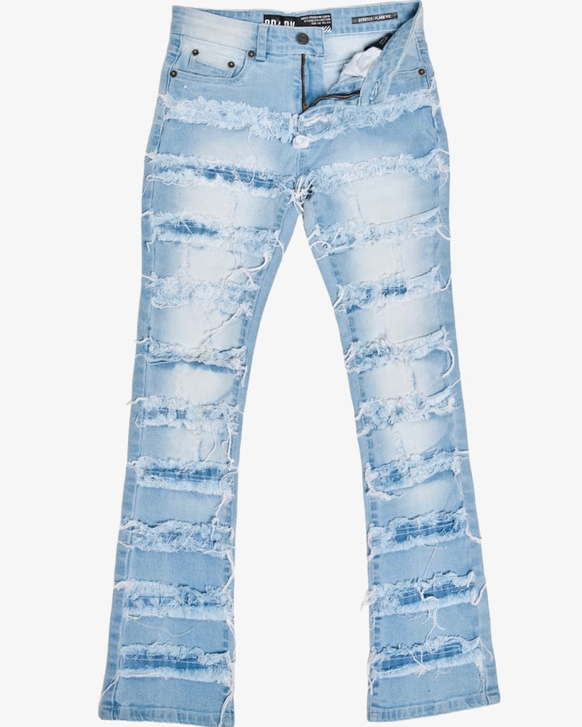 Spark Frayed Stacked Kids Jeans