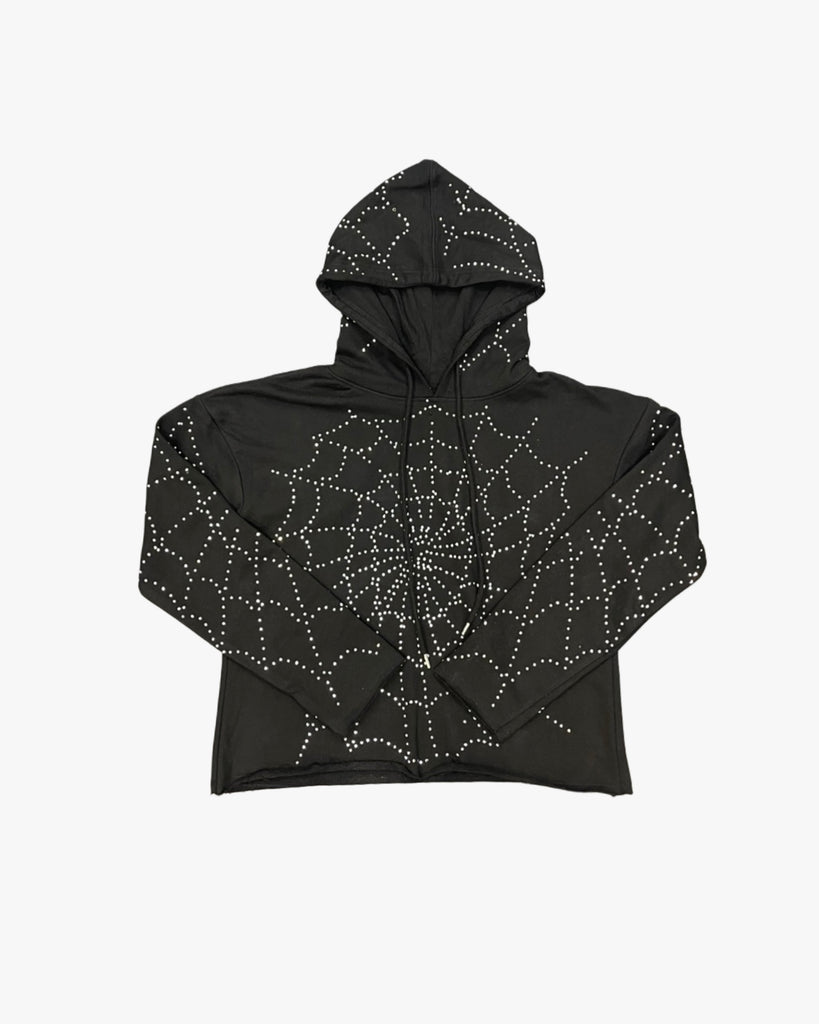Web Rhinestone Kids Hoodie