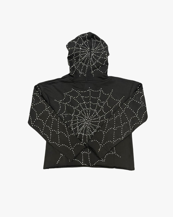 Web Rhinestone Kids Hoodie