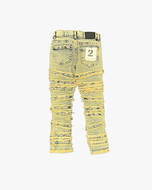 Crossover Denim Toddlers Stack Jeans
