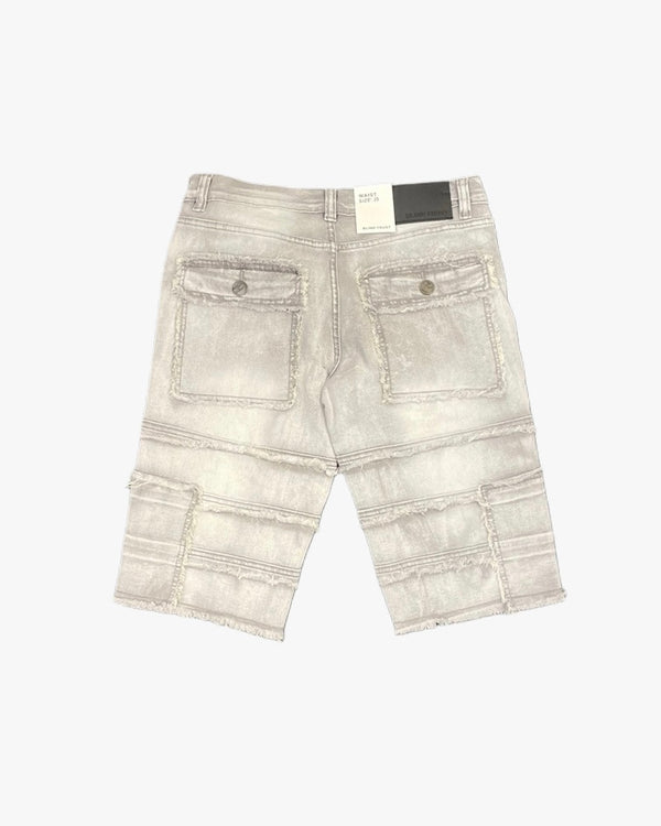 Pocket Distressed Denim Shorts