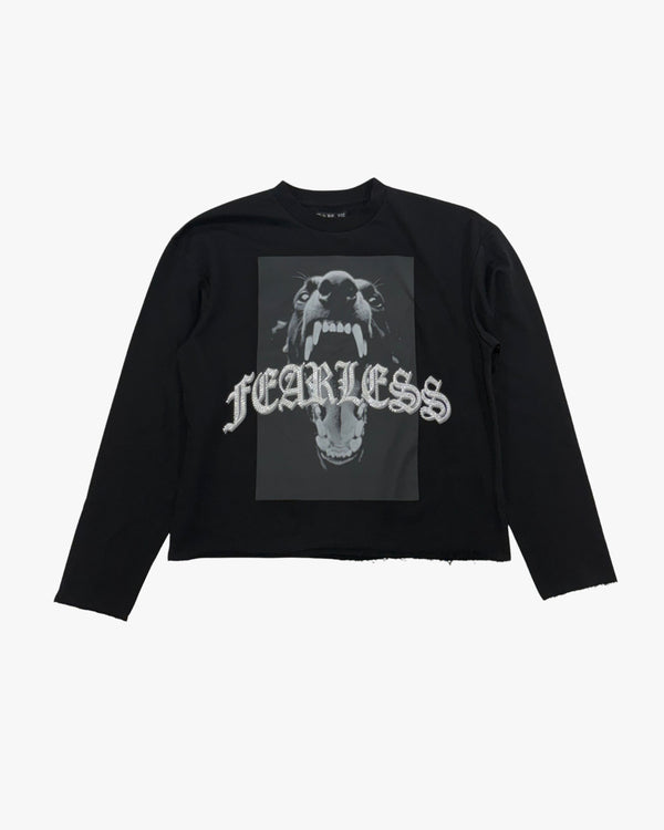 Kids Fearless Crop Rhinestone Crewneck