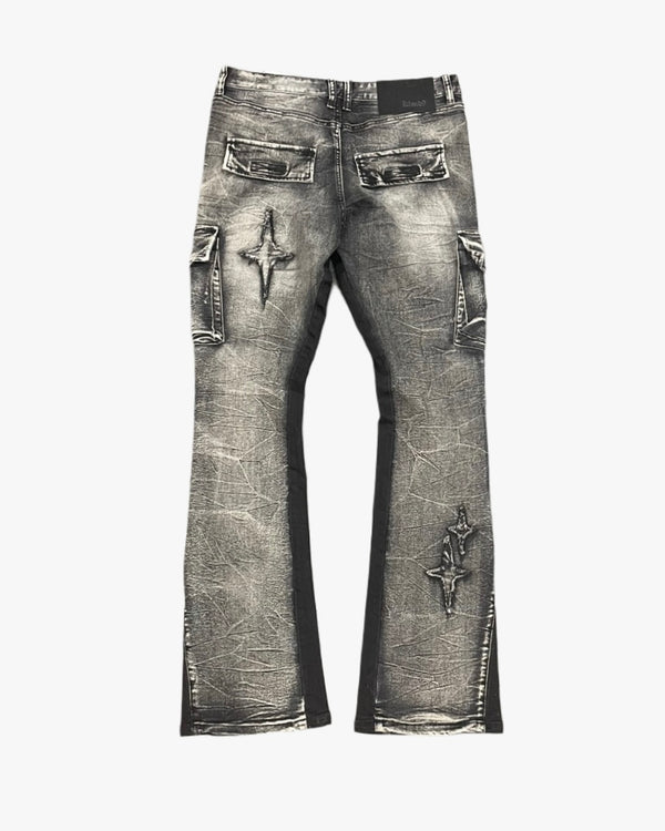 Kloud9 Star Stacked Cargo Jeans
