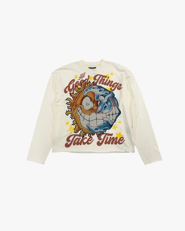 Kids Sun & Moon Crop Crewneck