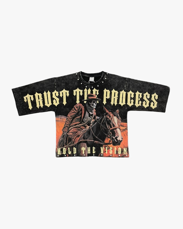 Trust the Process Crop Heavyweight Tee