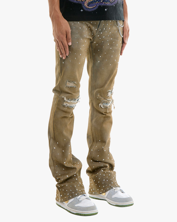KDNK Distressed Rhinestone Jeans