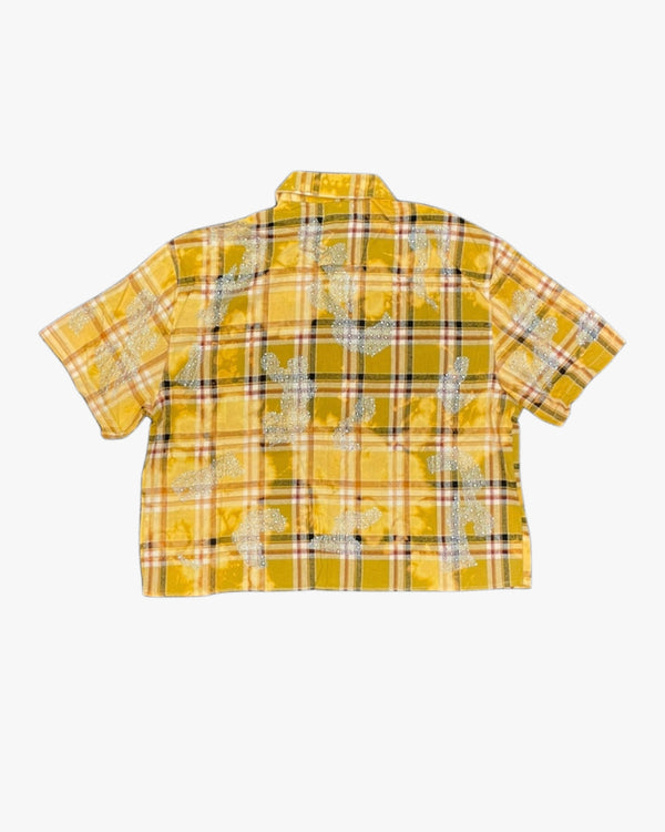 Silent Grind Rhinestone Flannel Tee