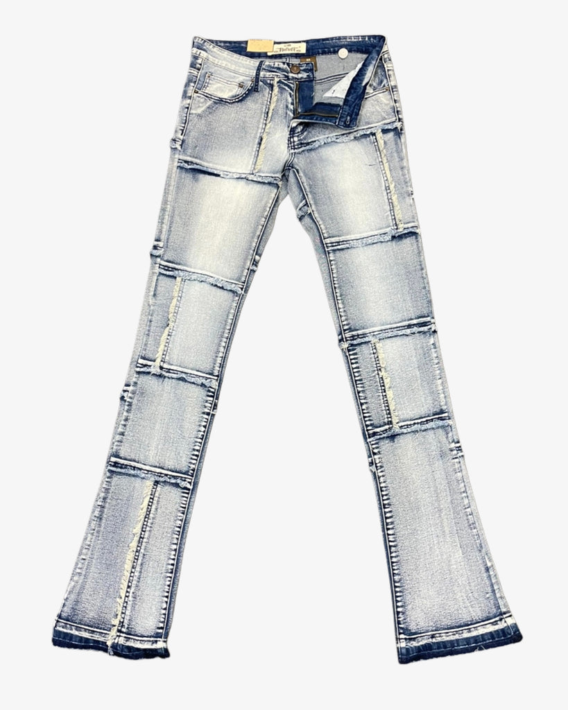 Gridlock Paneled Jeans