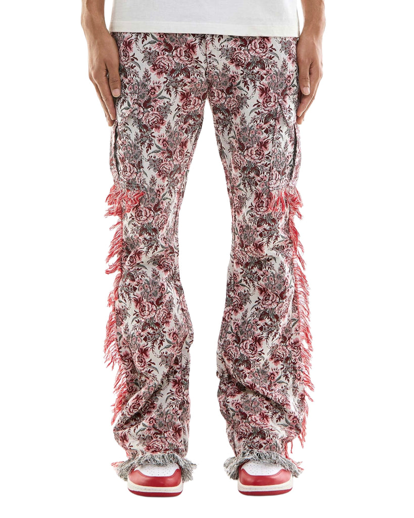 KDNK Tapestry Cargo Flare Pants