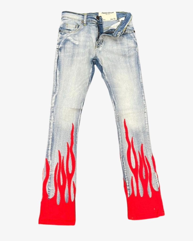 Flaming Kids Stacked Jeans