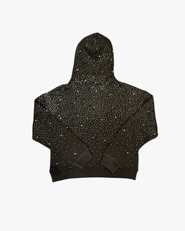 Mens Rhinestone Cropped Hoodie