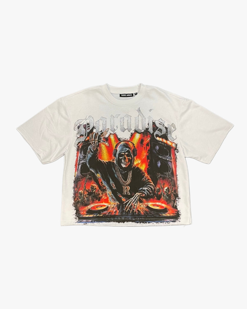 Paradise Skull Cropped Tee