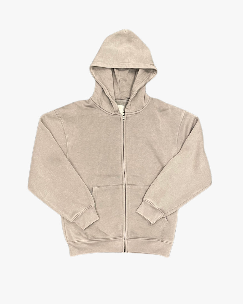 Acid Washed Relaxed Zip Hoodie