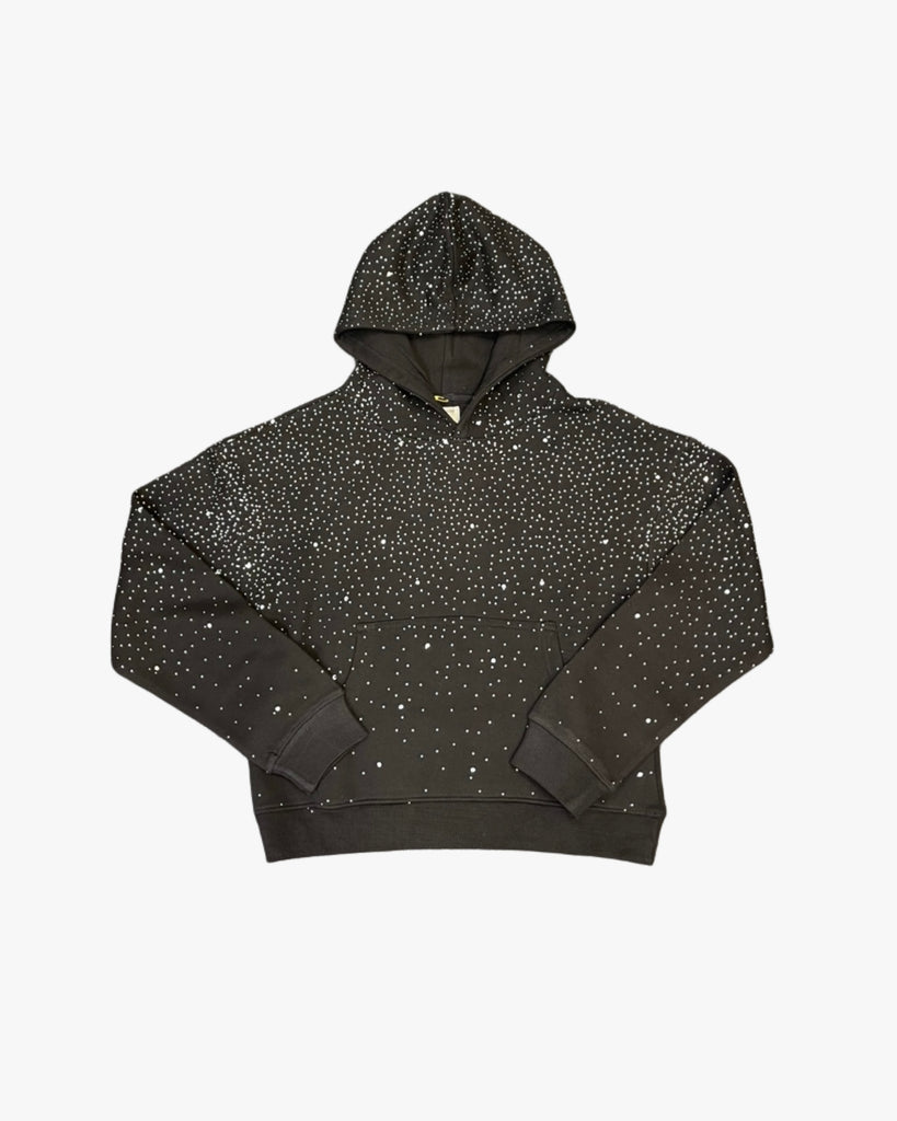 Mens Rhinestone Cropped Hoodie