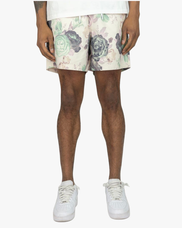 Rose Canvas Graphic Shorts