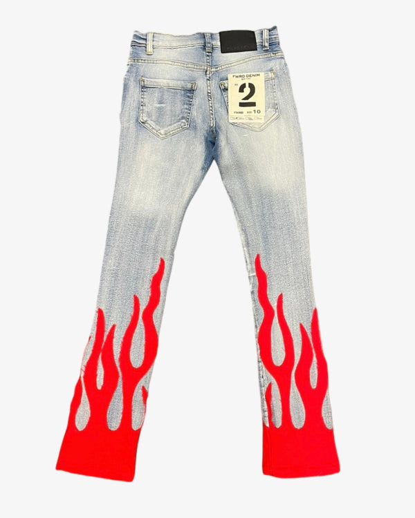 Flaming Kids Stacked Jeans