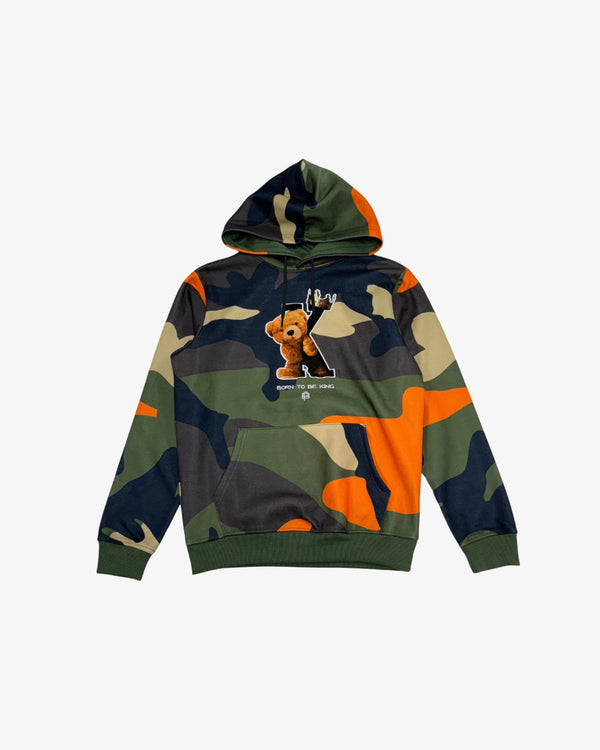 Black Pike Camo Bear Toddlers Hoodie