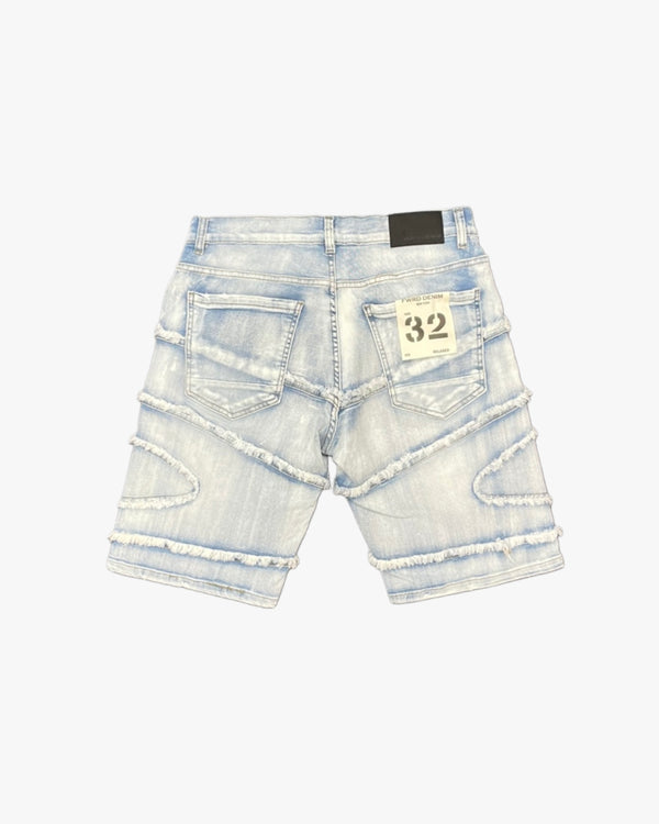 Kids Rhinestone Panel Denim Shorts