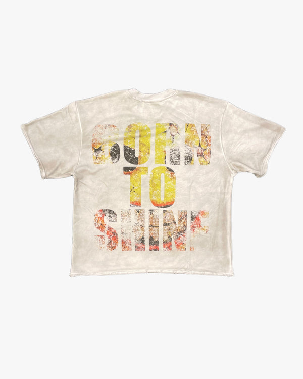 Smiley Face Rhinestone Cropped Tee