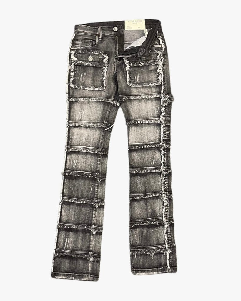 Patchwork Kids Stacked Pants