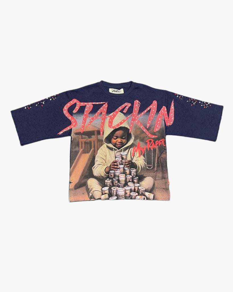 Stackin Rhinestone Cropped Tee